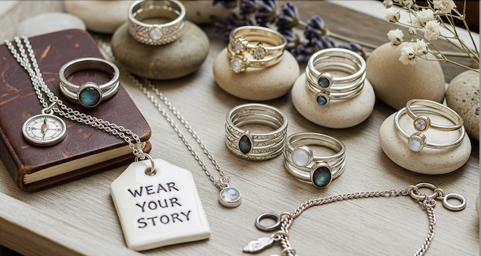 Gold ring on white silk